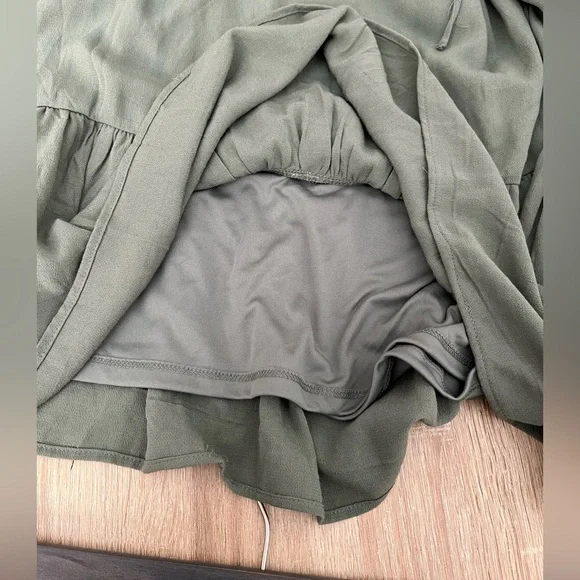 Aeropostale Olive Solid V-Neck Lace-Trimmed Babydoll
Slip Dress - Picture 9 of 13